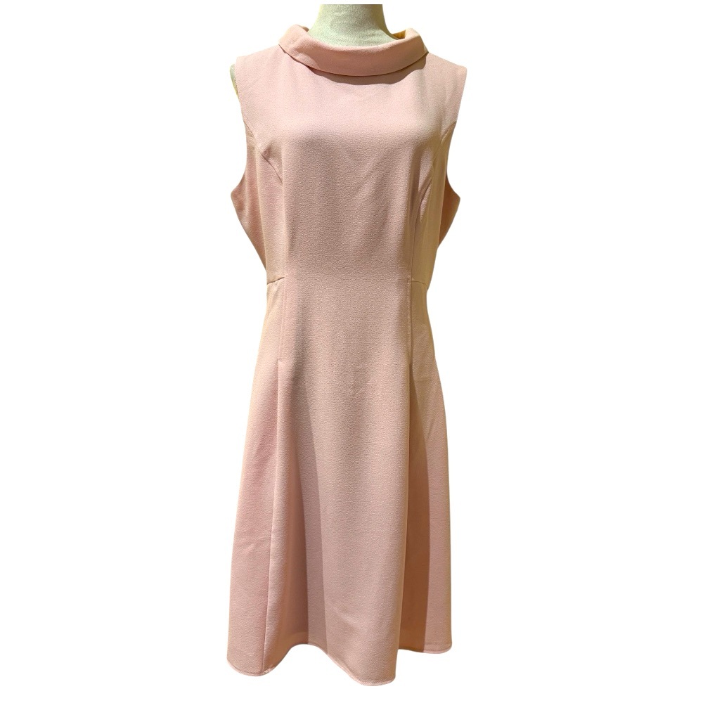 London Style Collection Collared Sleeveless Blush Pink Dress Size 16 NWT